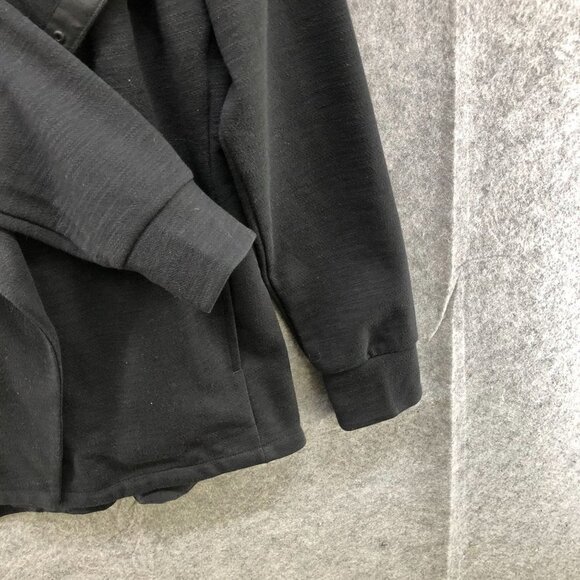 Deharo Labs Technical Moto Zip Sweatshirt Jacket Black Womens Size L Snap Button - Picture 5 of 13